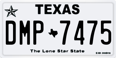 TX license plate DMP7475
