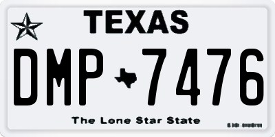 TX license plate DMP7476