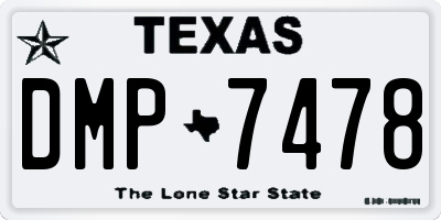 TX license plate DMP7478