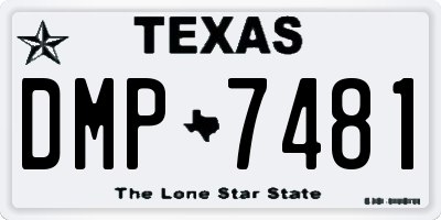 TX license plate DMP7481