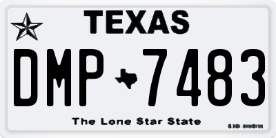 TX license plate DMP7483