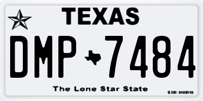 TX license plate DMP7484