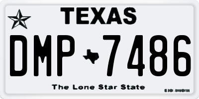 TX license plate DMP7486