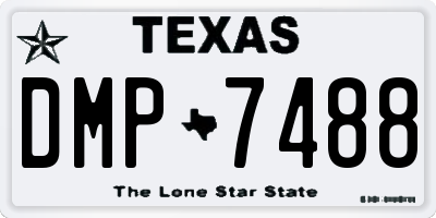 TX license plate DMP7488