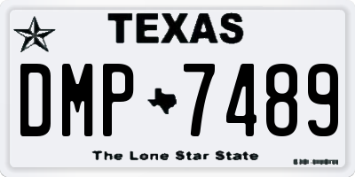TX license plate DMP7489