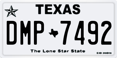 TX license plate DMP7492