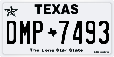 TX license plate DMP7493