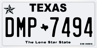 TX license plate DMP7494