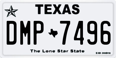 TX license plate DMP7496