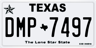 TX license plate DMP7497