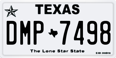 TX license plate DMP7498