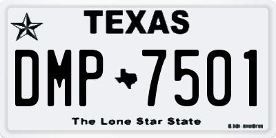 TX license plate DMP7501