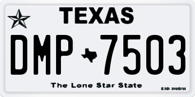 TX license plate DMP7503