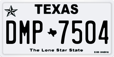 TX license plate DMP7504