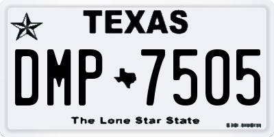 TX license plate DMP7505