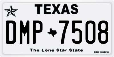 TX license plate DMP7508