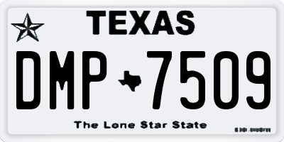 TX license plate DMP7509