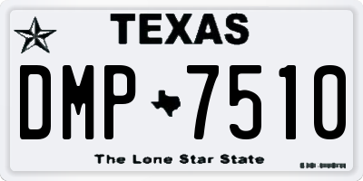 TX license plate DMP7510