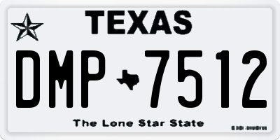 TX license plate DMP7512