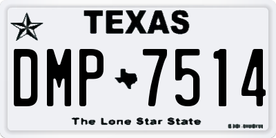 TX license plate DMP7514