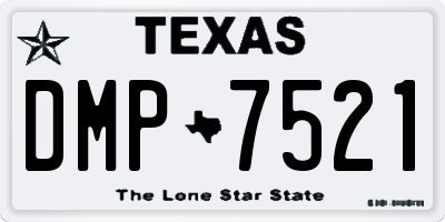 TX license plate DMP7521