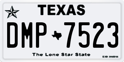 TX license plate DMP7523