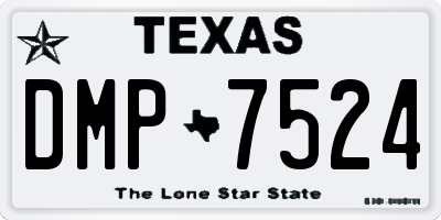 TX license plate DMP7524