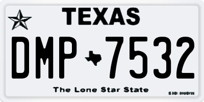 TX license plate DMP7532