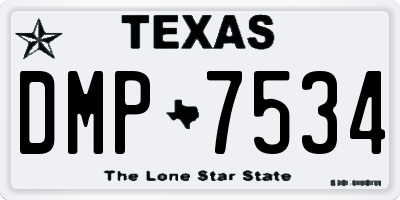 TX license plate DMP7534