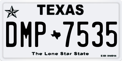 TX license plate DMP7535