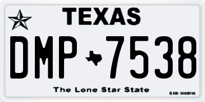TX license plate DMP7538