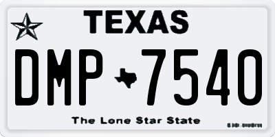 TX license plate DMP7540