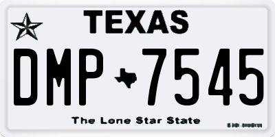 TX license plate DMP7545