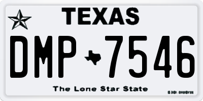 TX license plate DMP7546