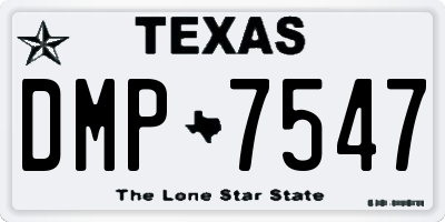 TX license plate DMP7547