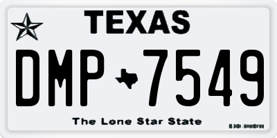 TX license plate DMP7549