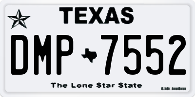 TX license plate DMP7552