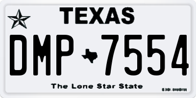 TX license plate DMP7554