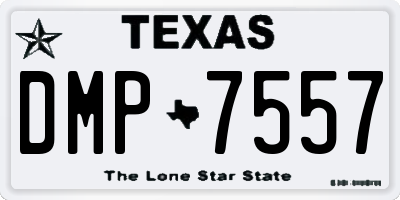TX license plate DMP7557