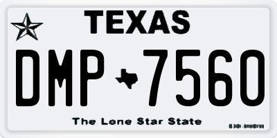 TX license plate DMP7560