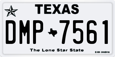 TX license plate DMP7561
