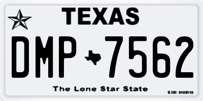 TX license plate DMP7562