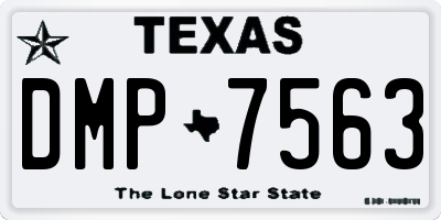 TX license plate DMP7563
