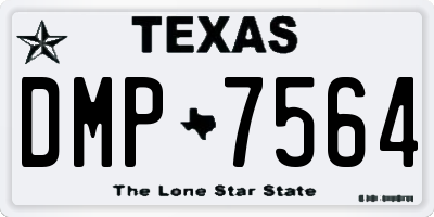 TX license plate DMP7564