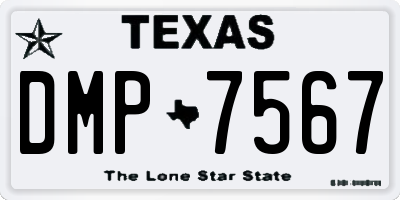 TX license plate DMP7567