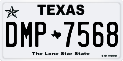 TX license plate DMP7568