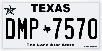 TX license plate DMP7570