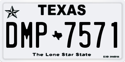 TX license plate DMP7571