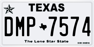 TX license plate DMP7574