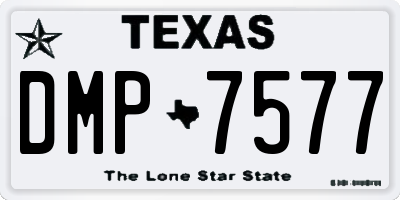 TX license plate DMP7577